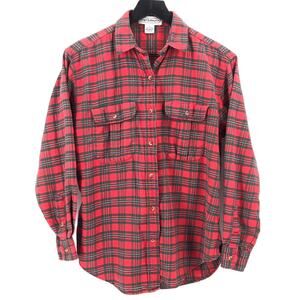Gap clothing company red green plaid button up shirt 80s 1980s vintage